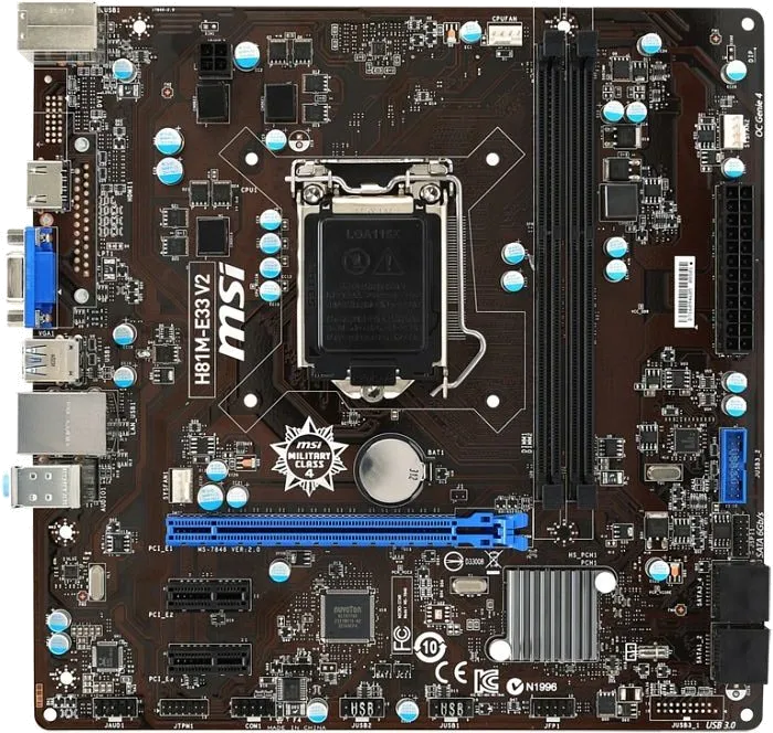 материнская плата MSI H81M-E33 V2